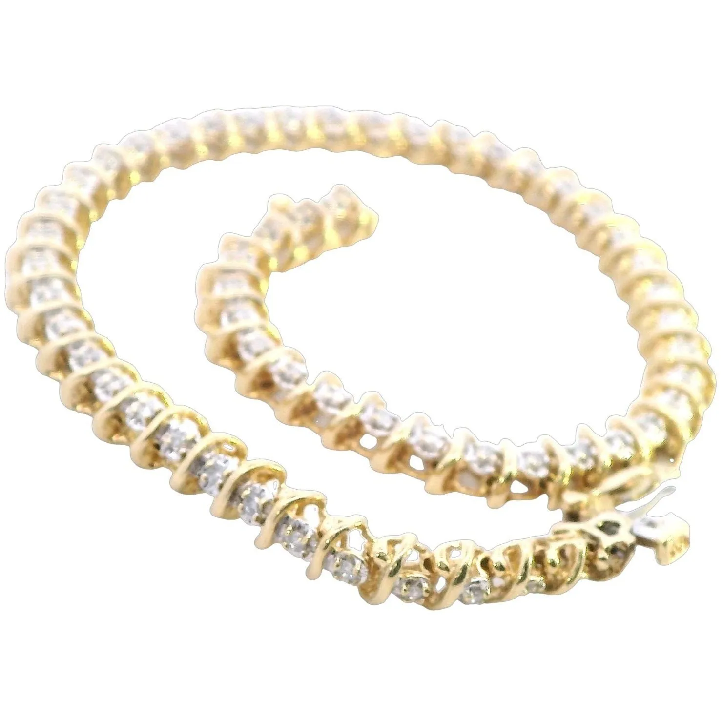 Exquisite 14ct Gold & Diamond Bracelet - A Timeless Symbol of Love