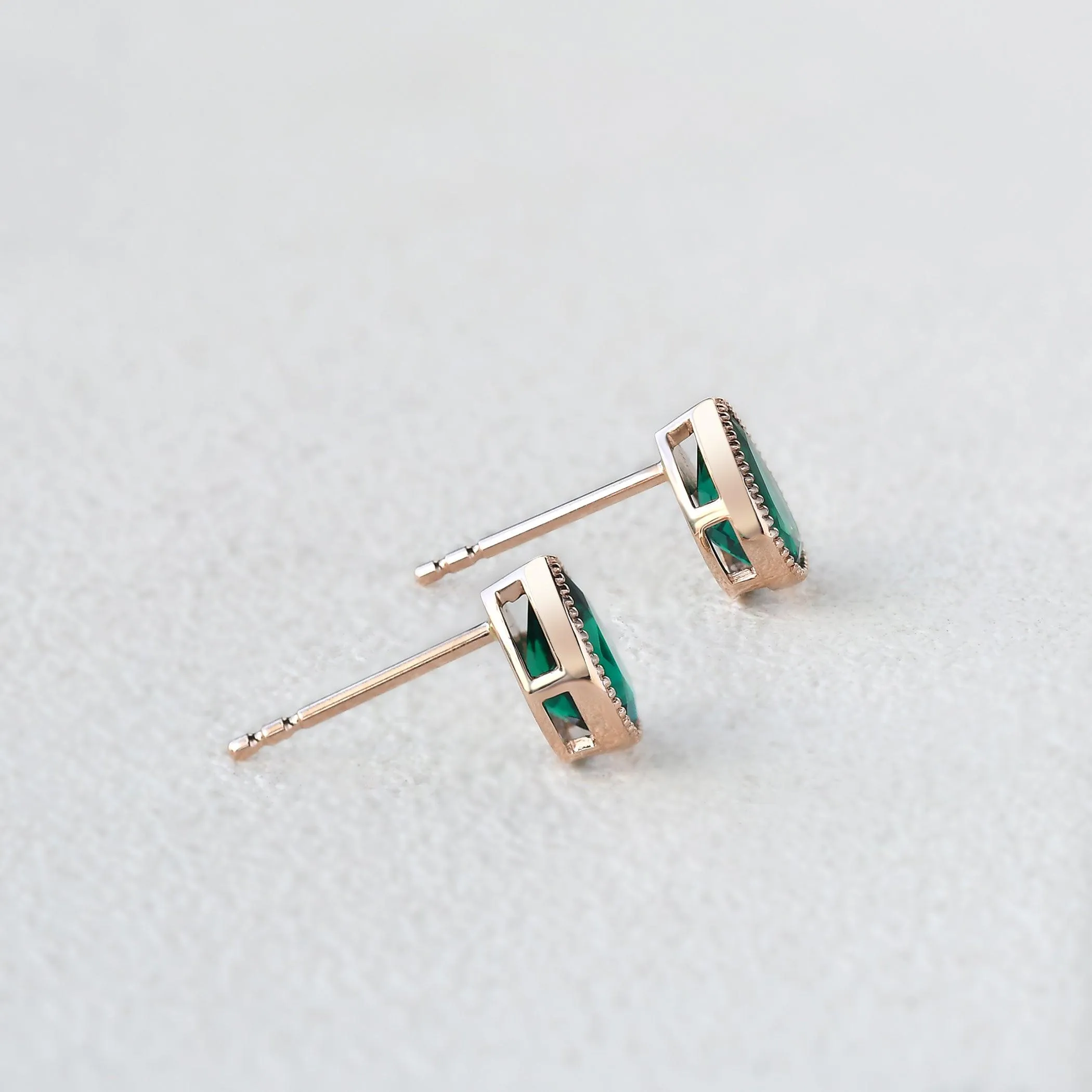 Felicegals Emerald Vintage Earrings Set 2pcs