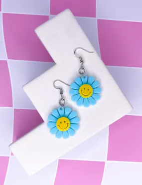 FLOWER POWER EARRINGS - BLUE