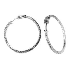 Floy CZ Inside Out Hoop Earrings | 40mm