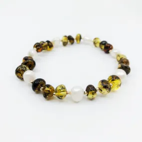 Forest Fairy Beaded Amber Bracelet