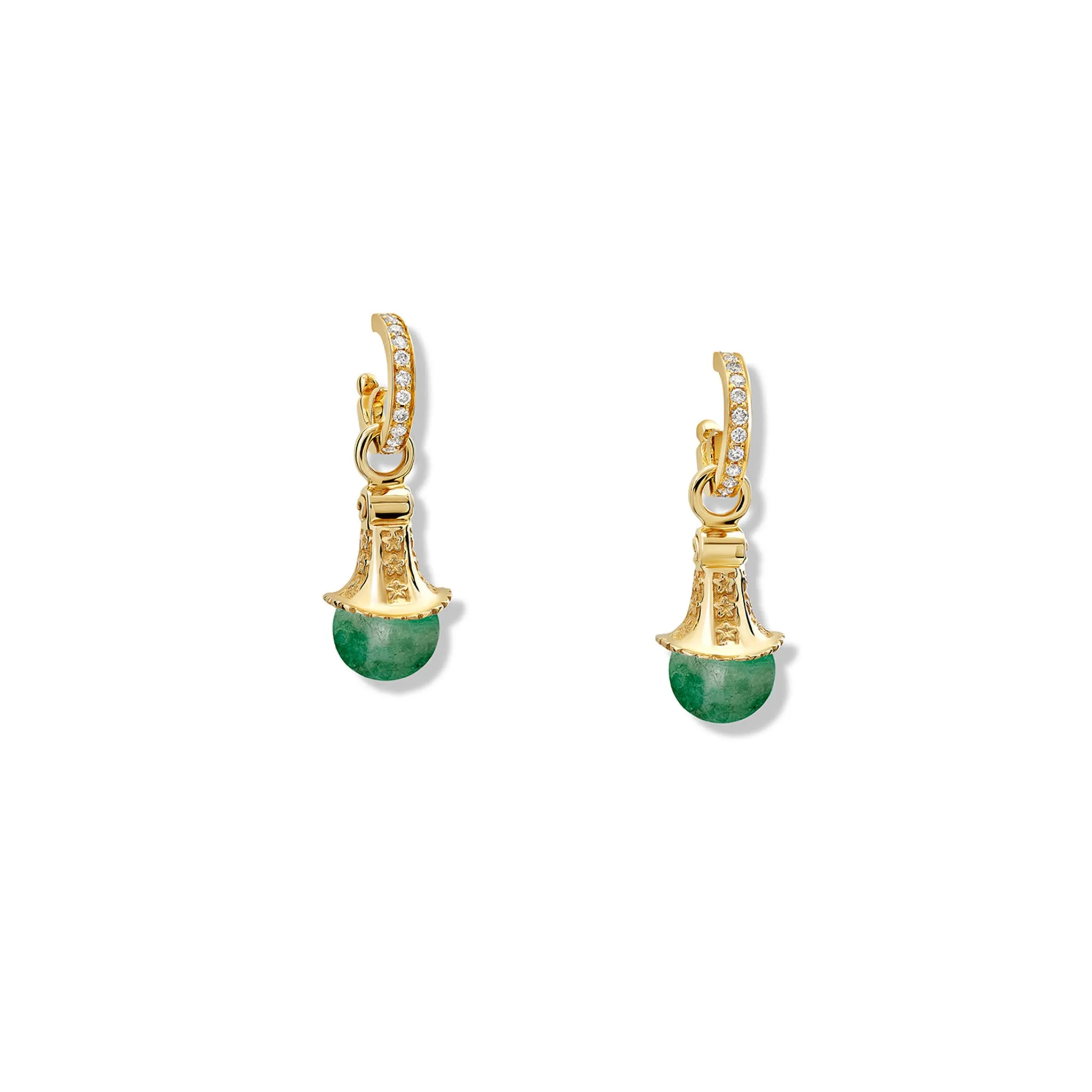 Fouquet Earring Drops Yellow Gold - Emerald