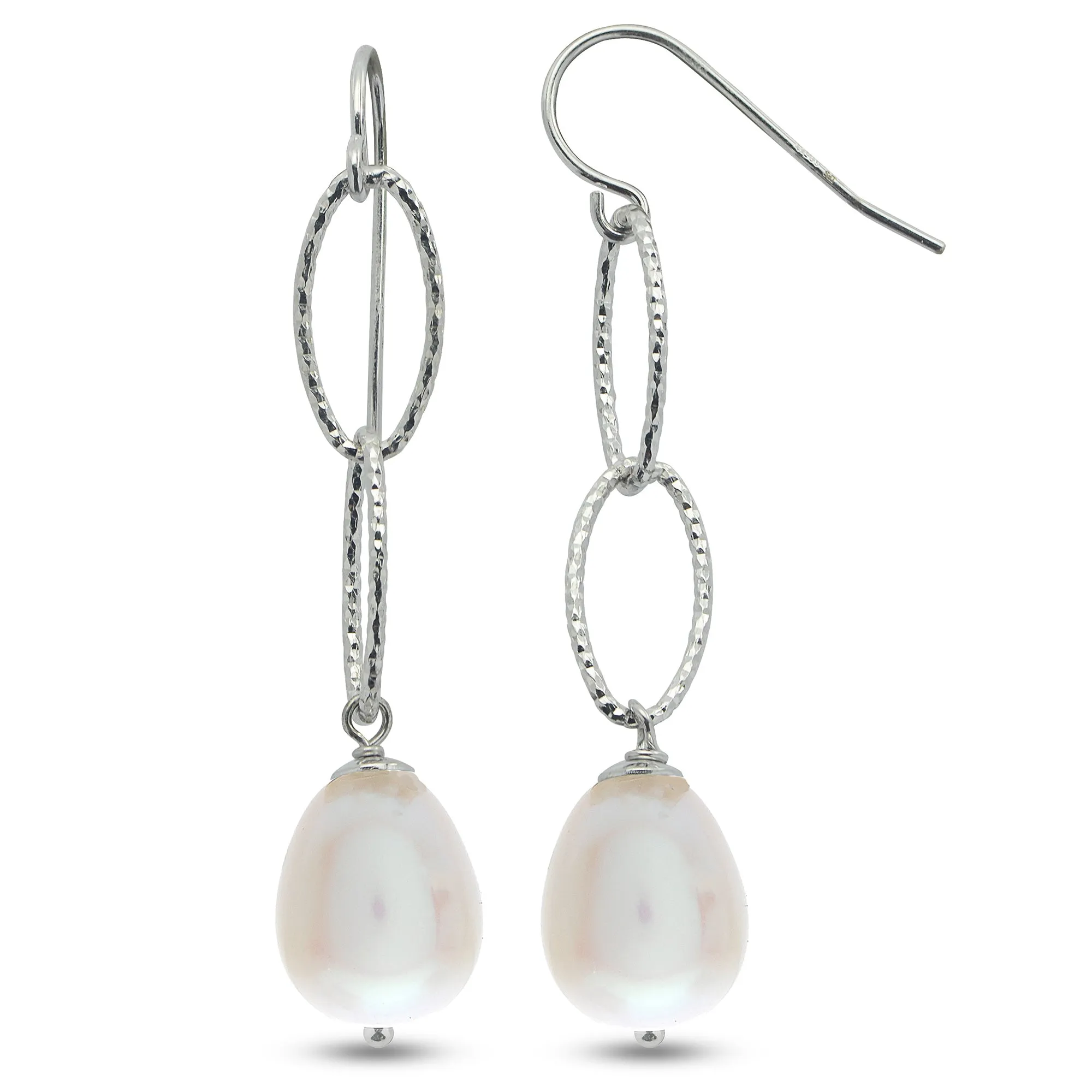 Freshwater Pearl Station Earrings