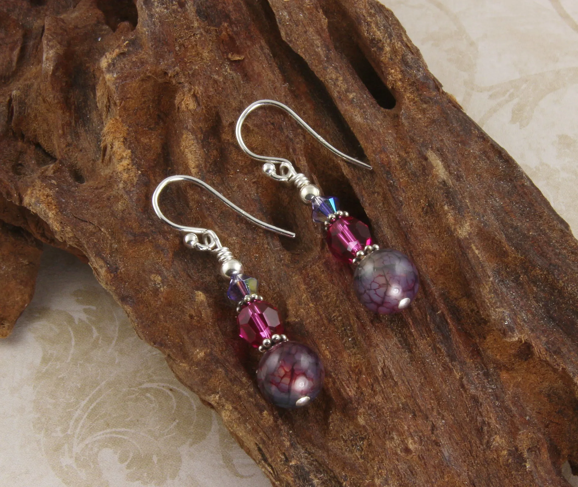 Fuchsia Tanzanite Gemstone Earrings