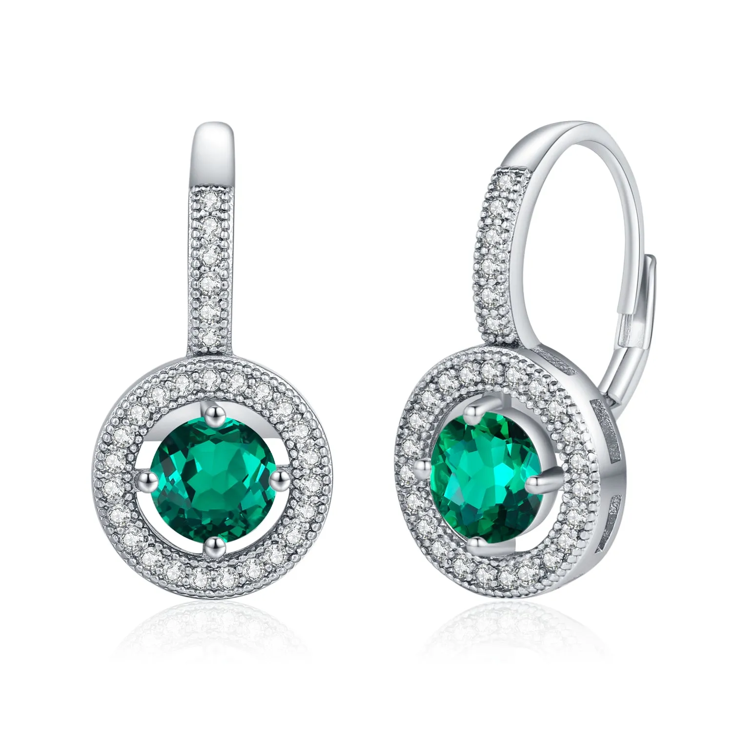 Genevive Marie Halo Cluster Earrings