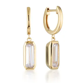 Georgini Gold Plated Sterling Silver Emilio Drop Earrings