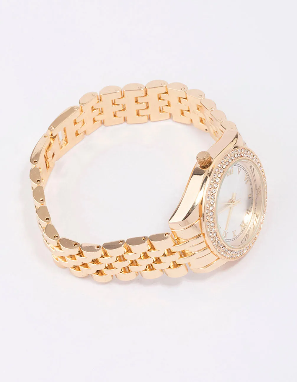 Gold Diamante Encrusted Watch