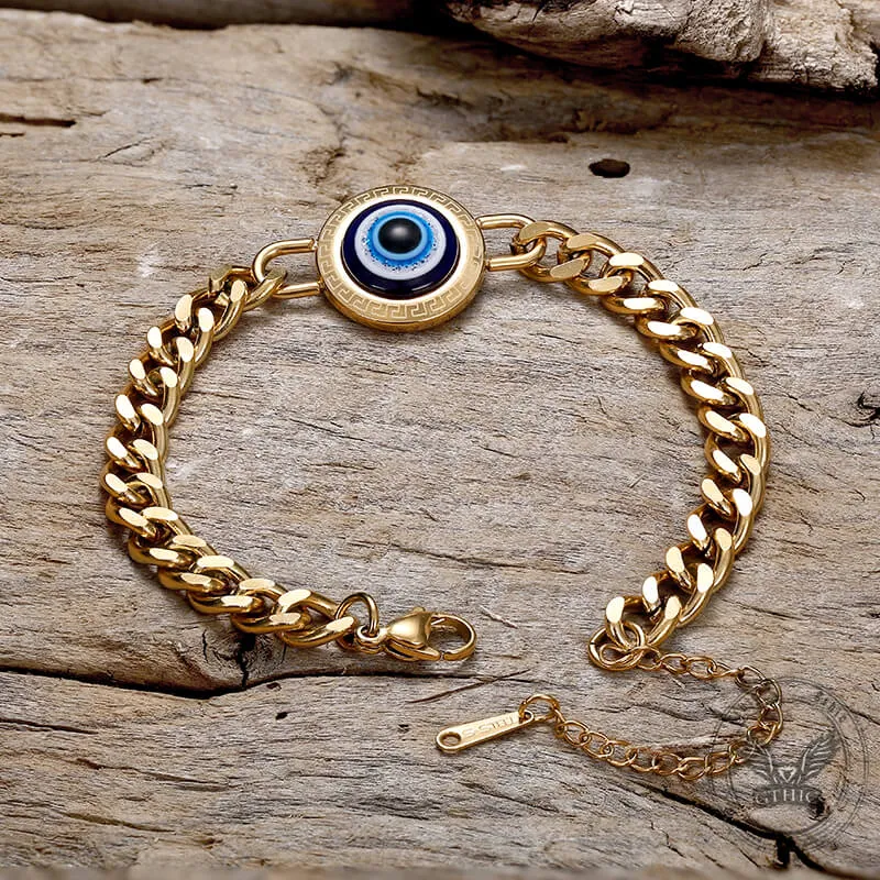 Gold Evil Eye Stainless Steel Bracelet