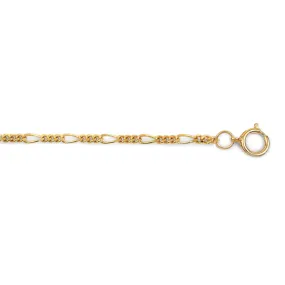 Gold finish Figuaro 12" Watch Chain