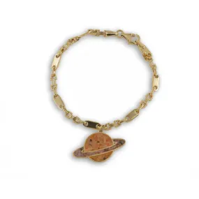 Gold Saturn Gemstone Bracelet