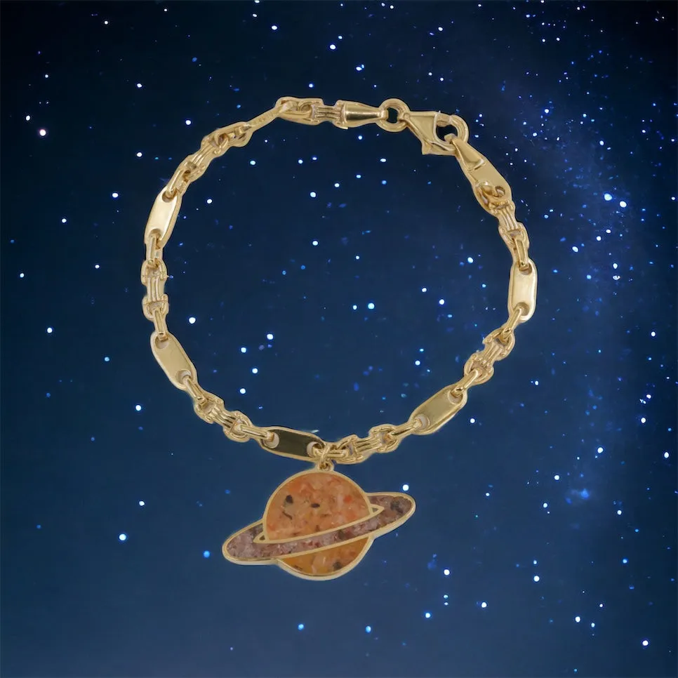 Gold Saturn Gemstone Bracelet