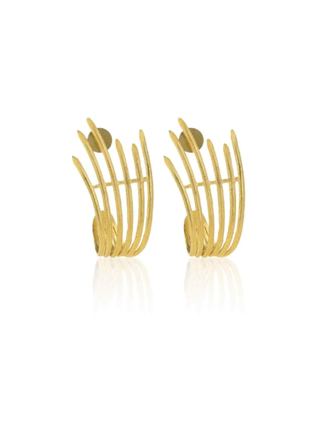 Golden Flame Stud Earring