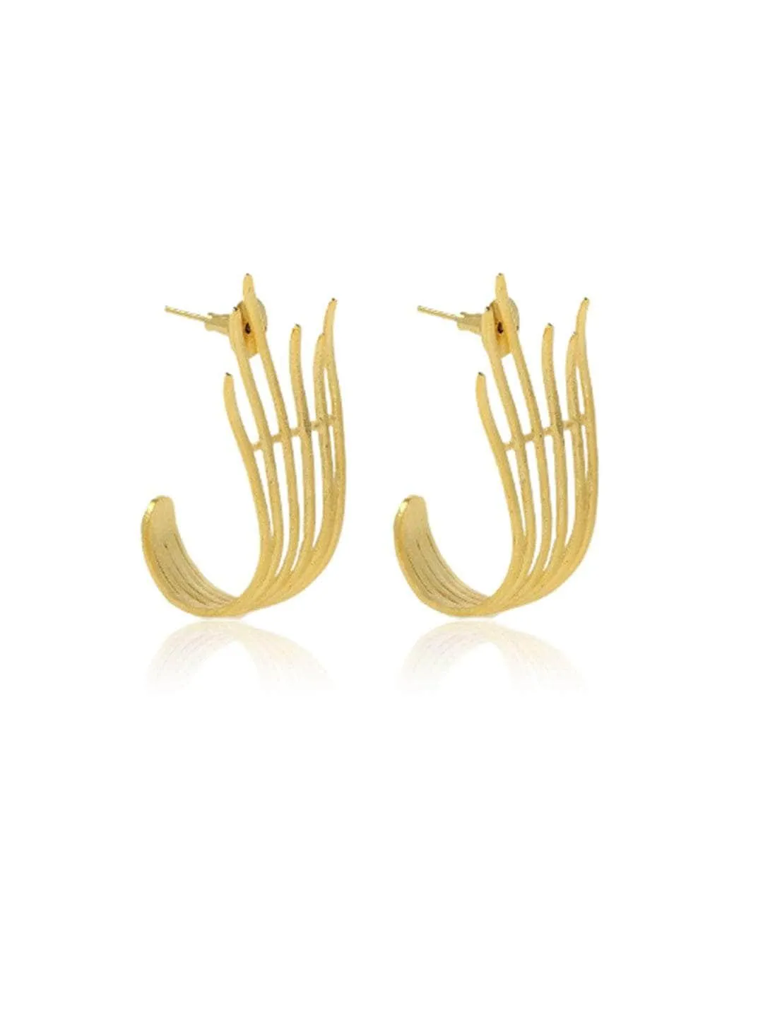 Golden Flame Stud Earring