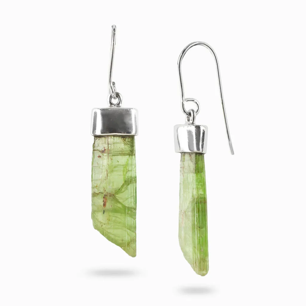 Green Kyanite Drop Earrings