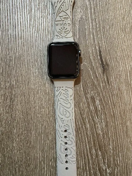 Guam Seal and Hafa Adai Engraved iWatch Bands