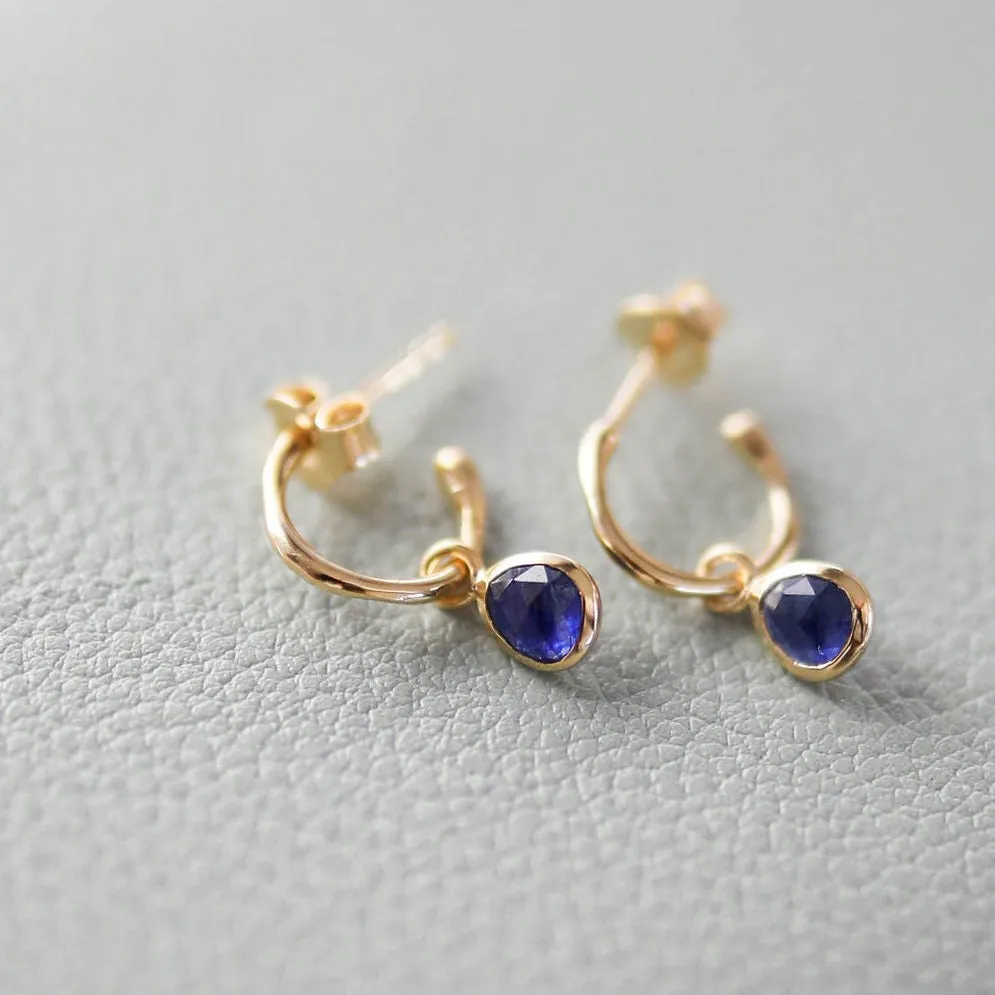 Hampton Sapphire & Gold Vermeil Interchangeable Gemstone Earrings