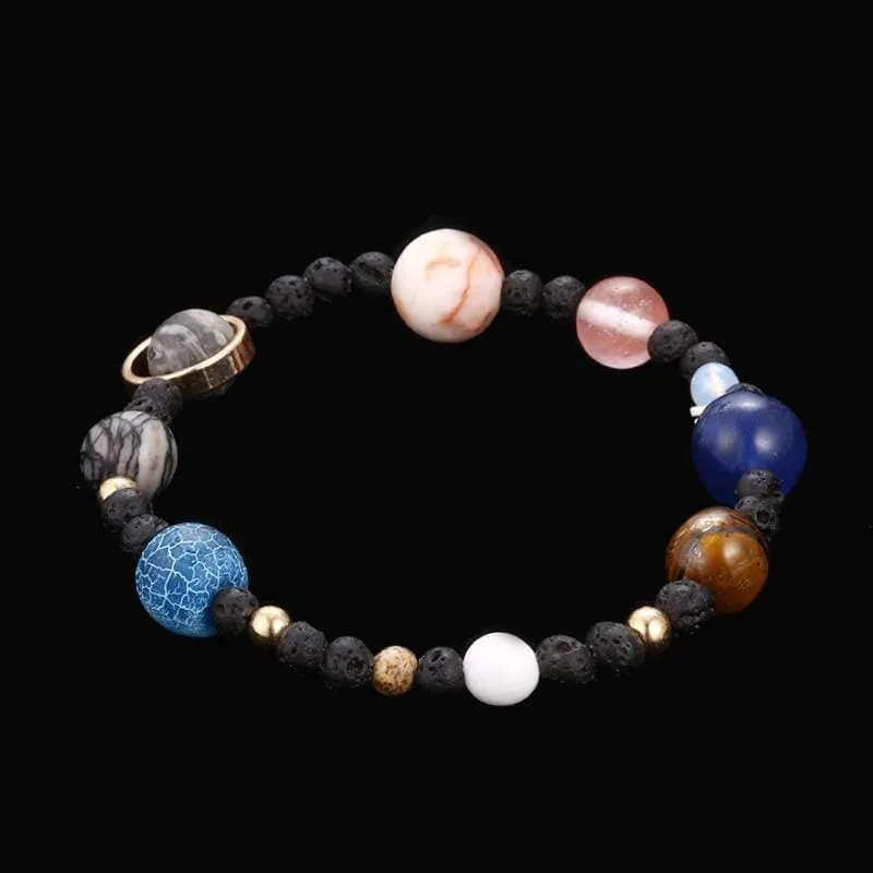 Handmade  Galaxy Planets  Natural Stone  Bracelets