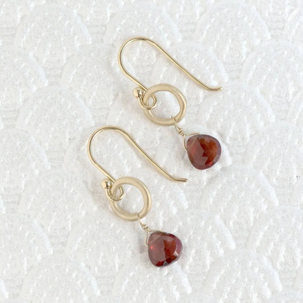 Heart Gemstone Briolette Earrings