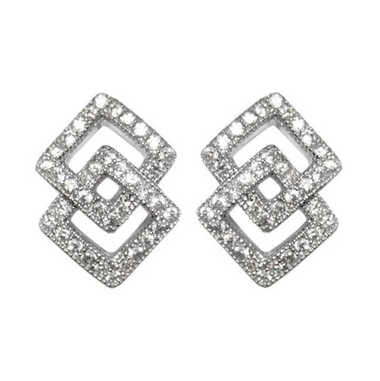 Hedy Double Square Stud Earrings