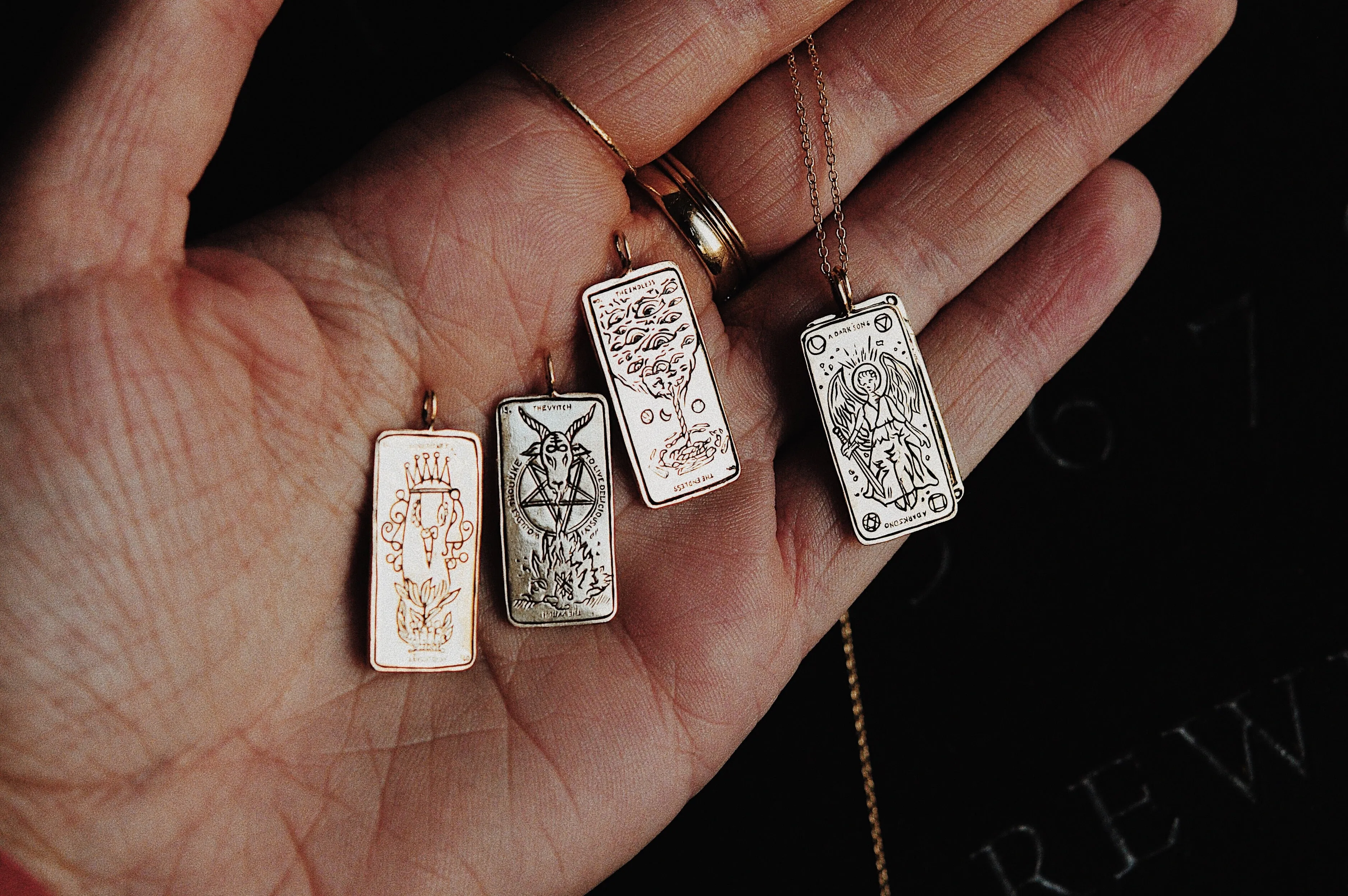 Hereditary Tarot Card Necklace