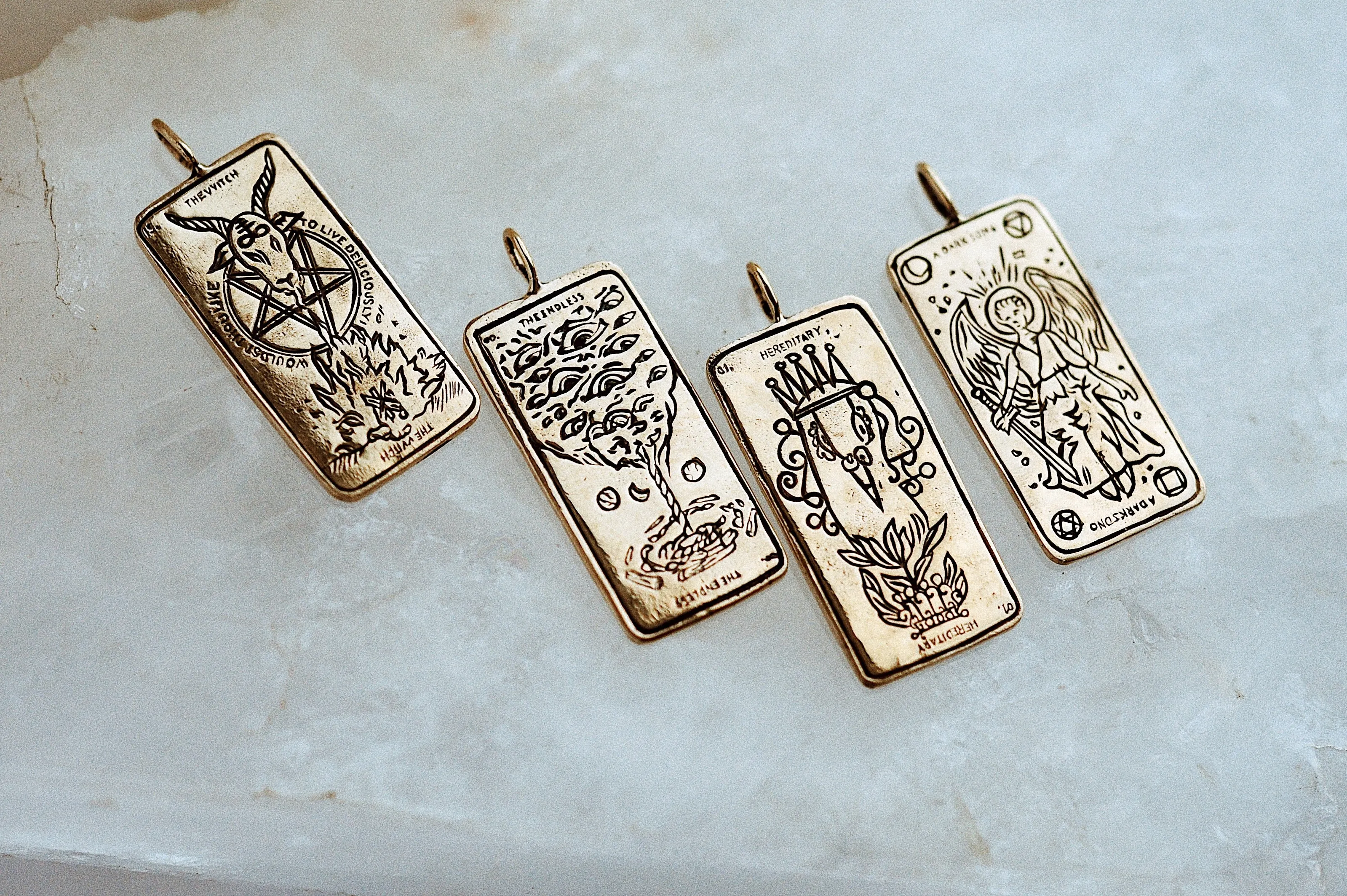 Hereditary Tarot Card Necklace