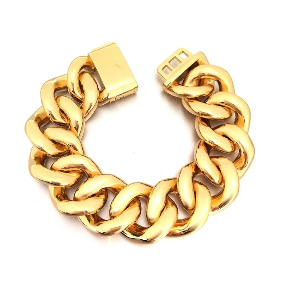 HUGE 24MM 3D Cuban Bling Bling Bracelet