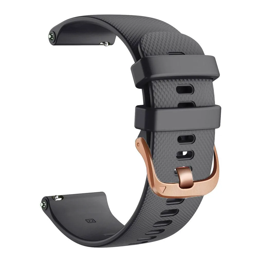 Hugo Boss 22mm Range compatible Silicone Watch Straps with Rose Gold Buckles