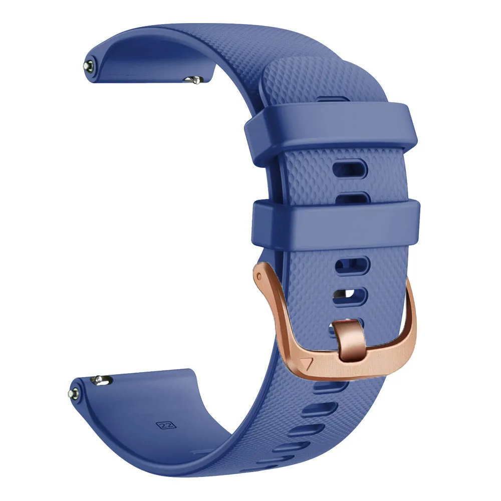 Hugo Boss 22mm Range compatible Silicone Watch Straps with Rose Gold Buckles