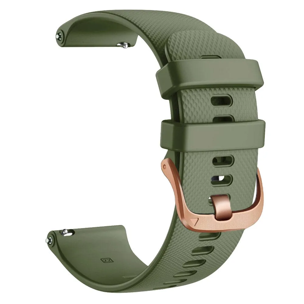 Hugo Boss 22mm Range compatible Silicone Watch Straps with Rose Gold Buckles