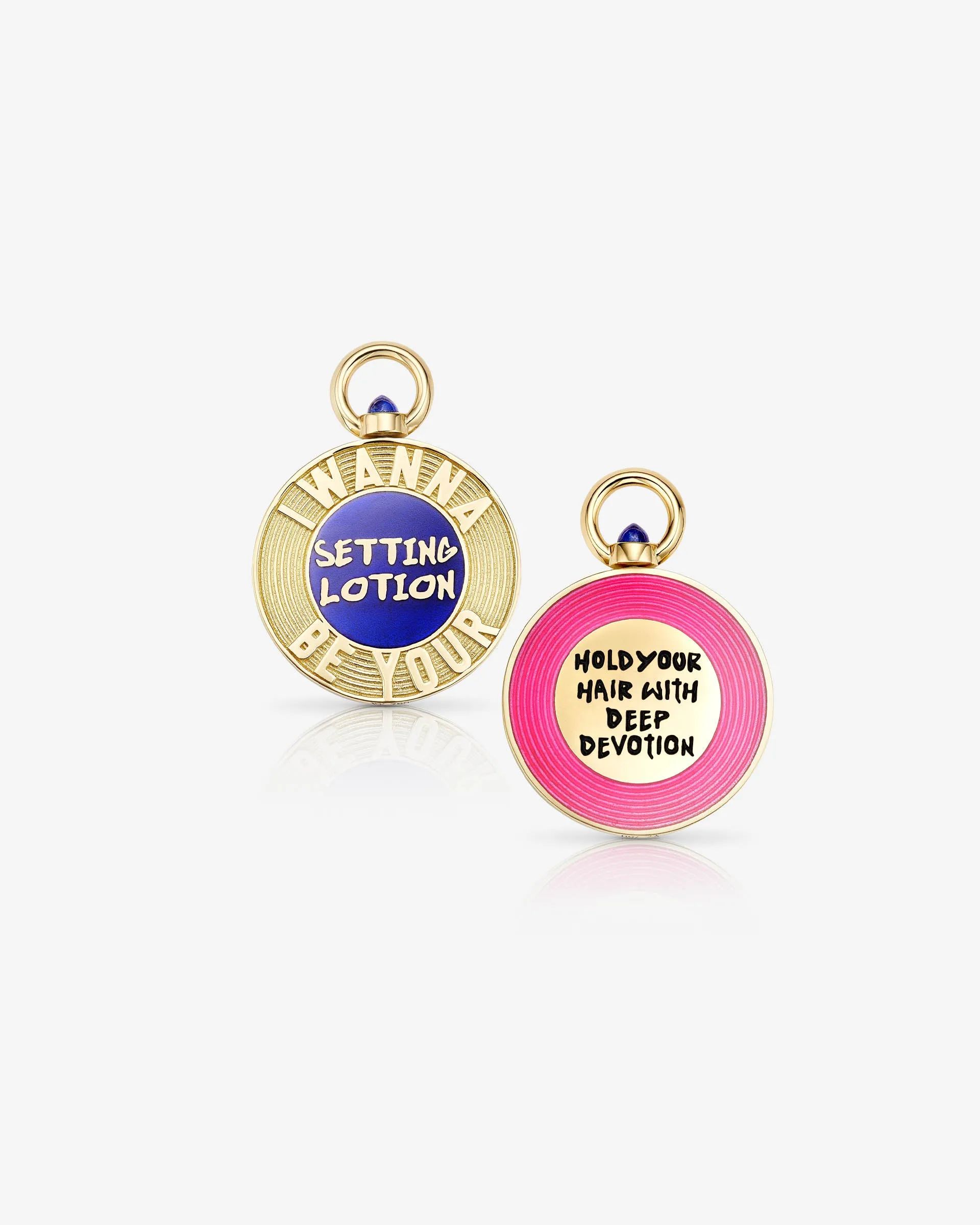 'I Wanna Be Your Setting Lotion' Gold Vinyl Pendant