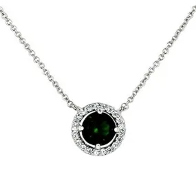 Isla Emerald Halo Pendant – 10mm | 1.2ct