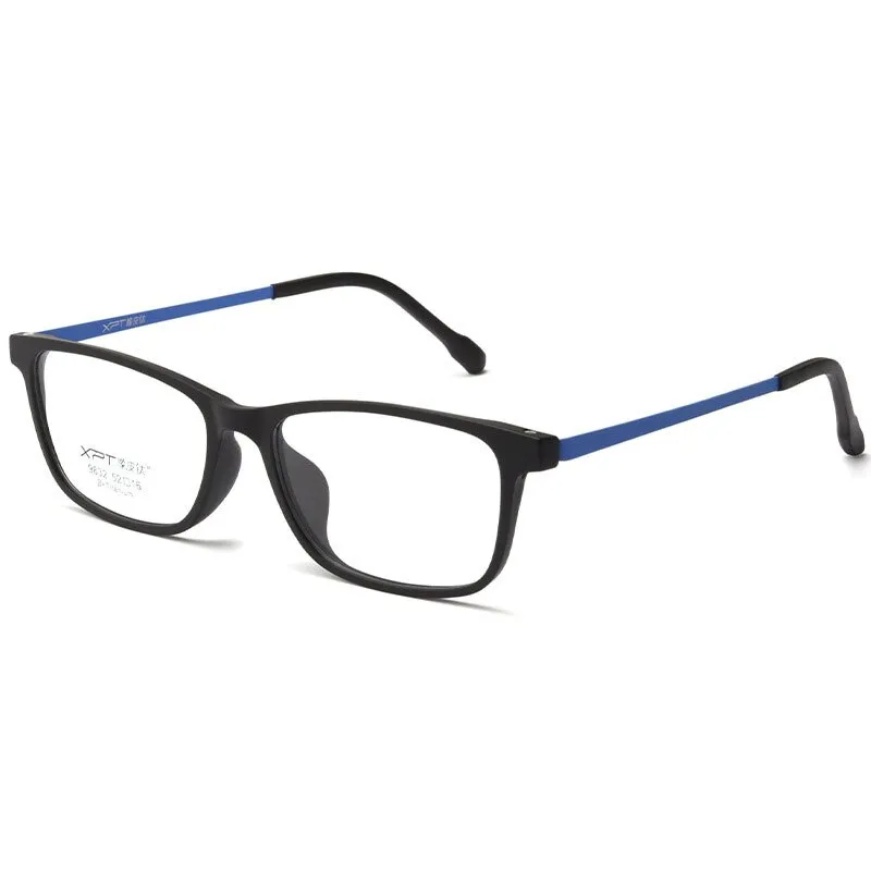 KatKani Unisex Full Rim Square Tr 90 Titanium  Reading Glasses Anti Blue Light  9832xp