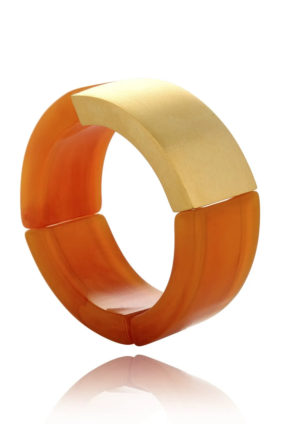 KENNETH JAY LANE GLENA Gold Amber Bracelet