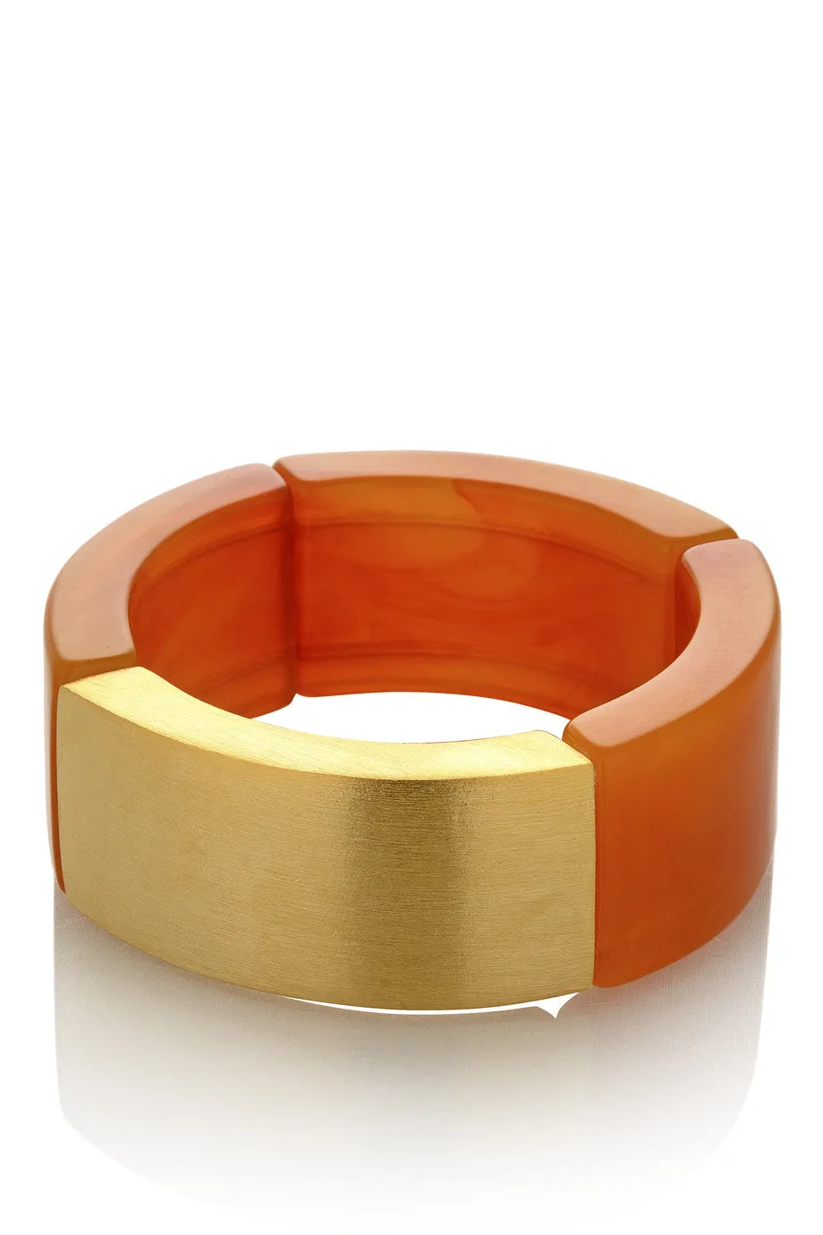 KENNETH JAY LANE GLENA Gold Amber Bracelet