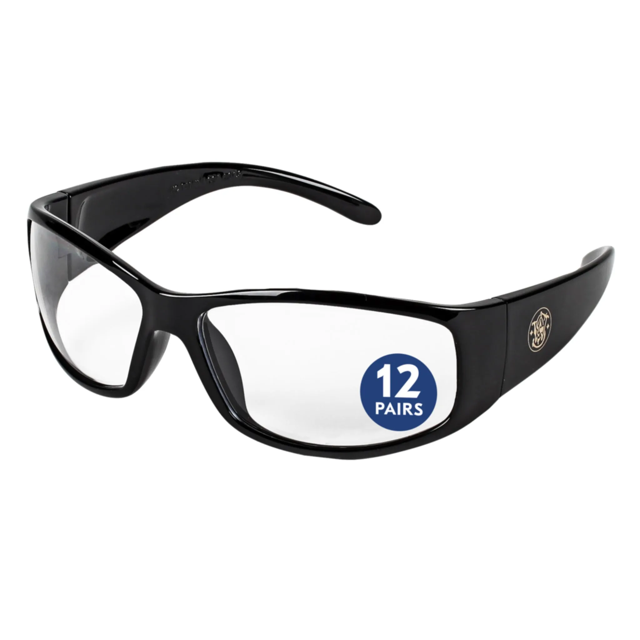 KIMBERLY-CLARK Smith & Wesson 21302 Elite Safety Glasses with Black Frame and Clear Anti-Fog Lens, 1 Pair