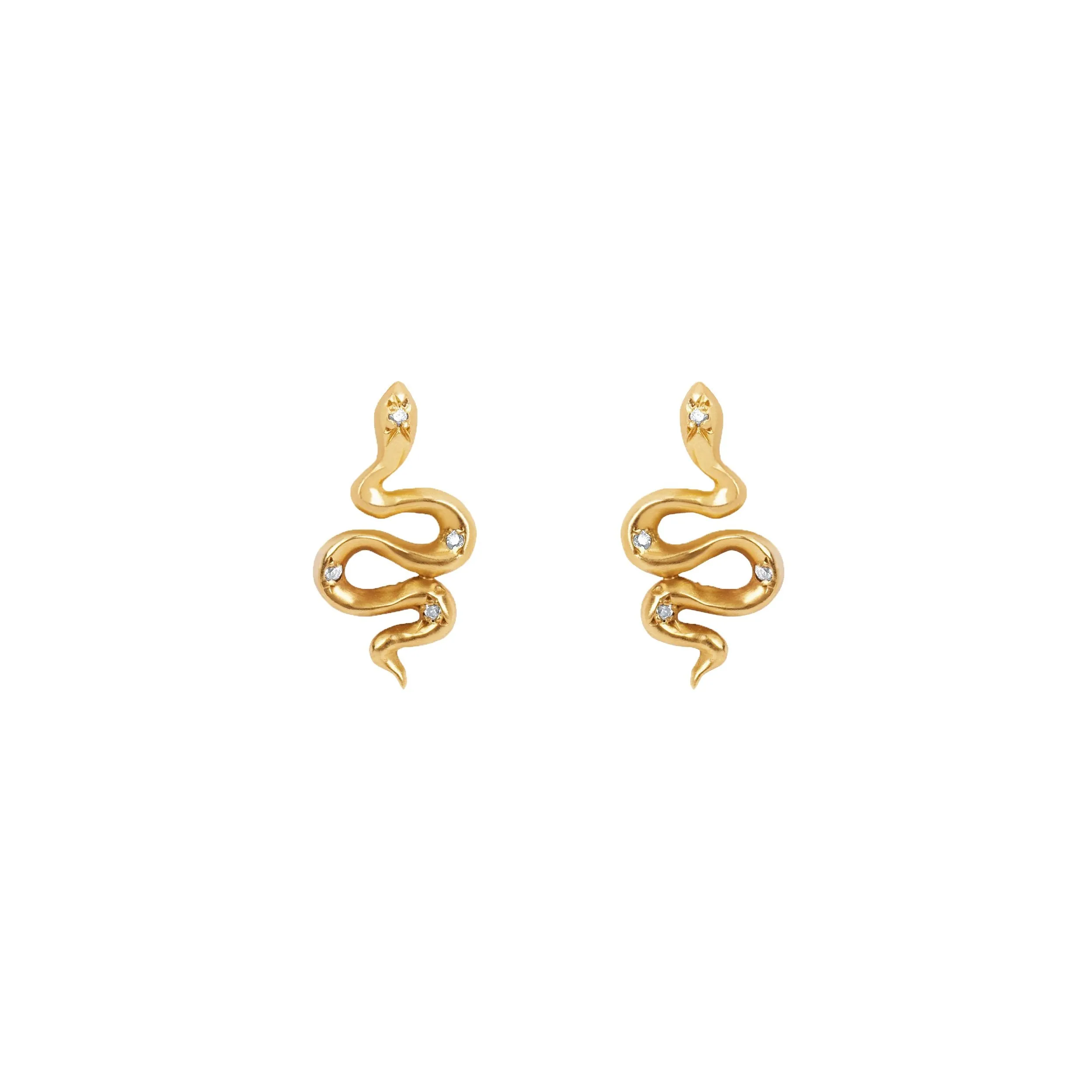 Kundalini Studs with Star Set Diamonds