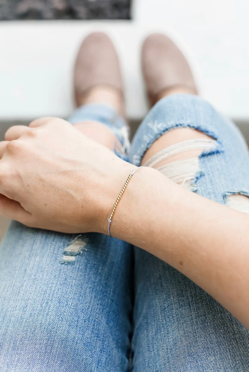 Lucky Feather Sentiments Bracelet - Thinking Of You