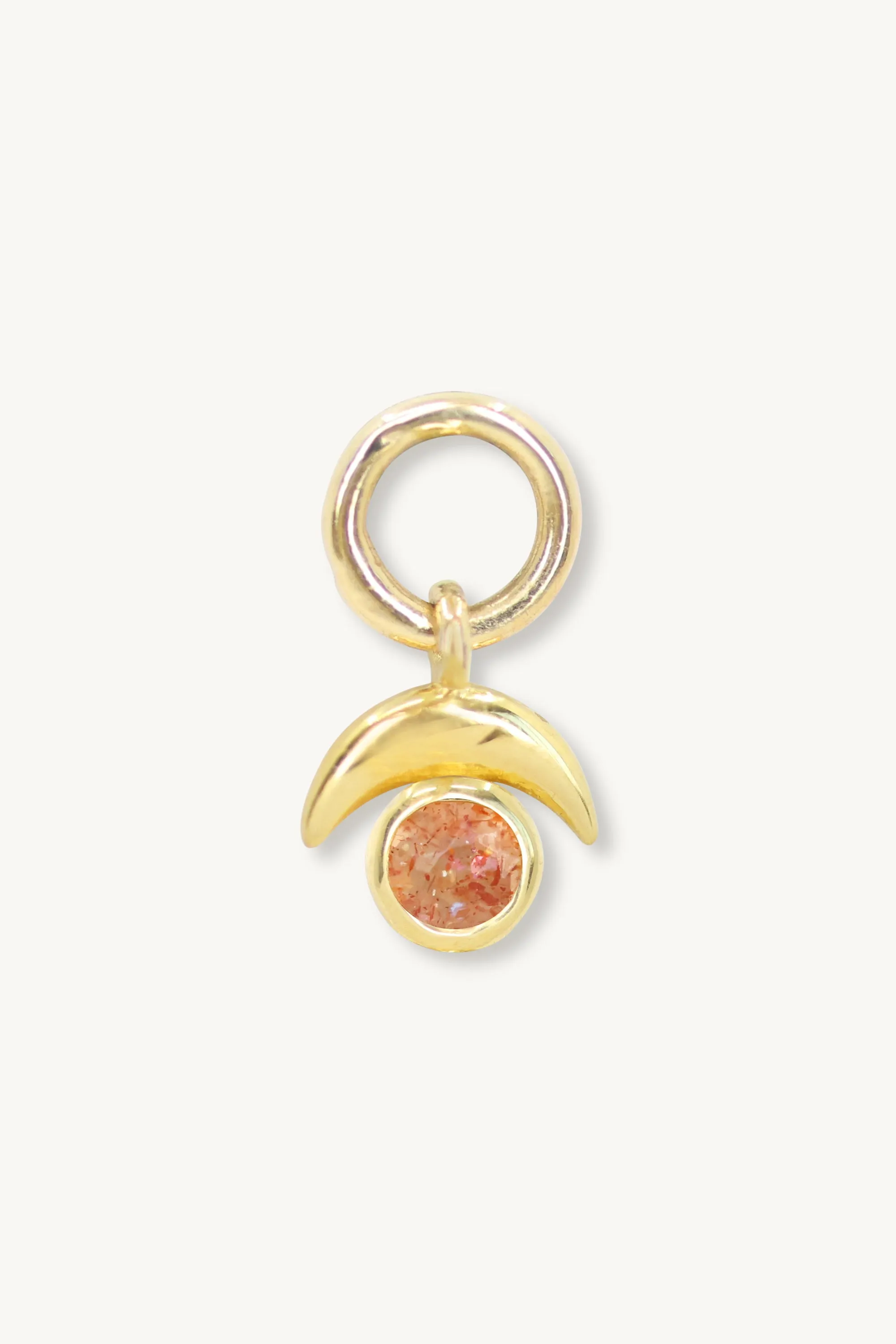 Lunar Gold Sunstone Charm