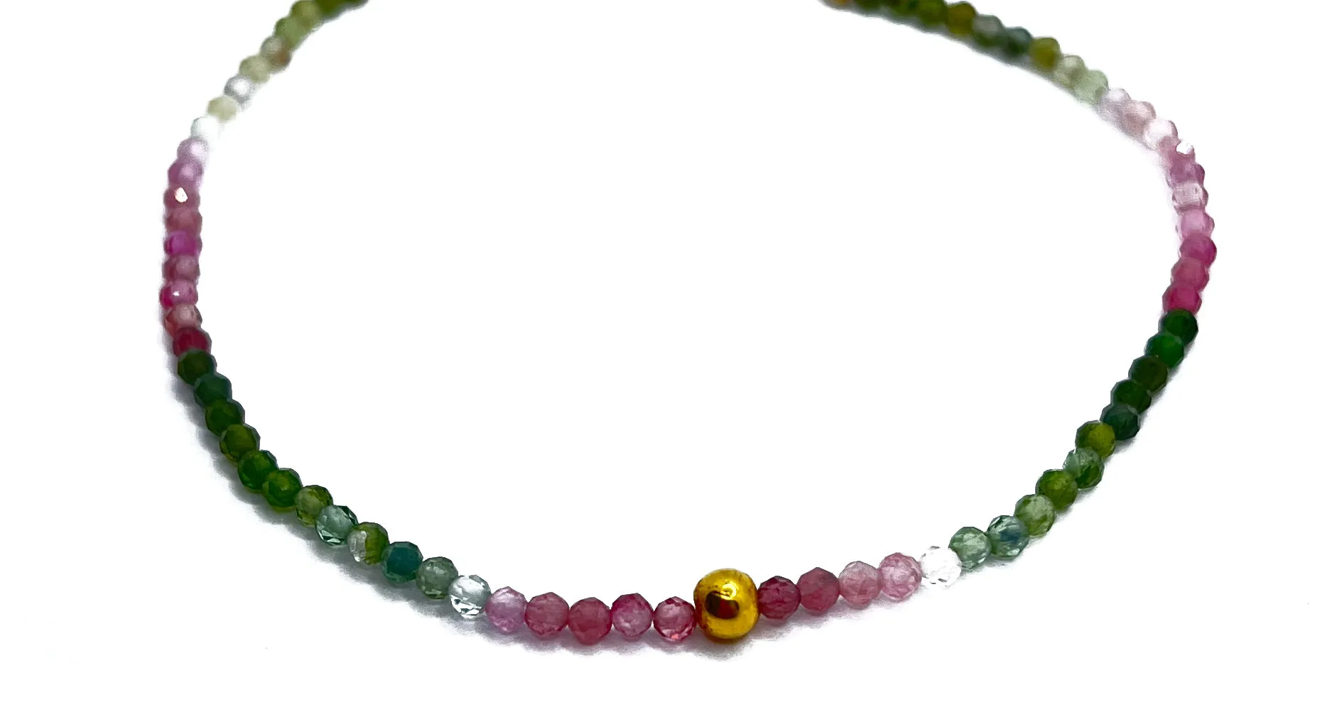 Margaret Solow | Watermelon Tourmaline and 18k Gold Bracelet