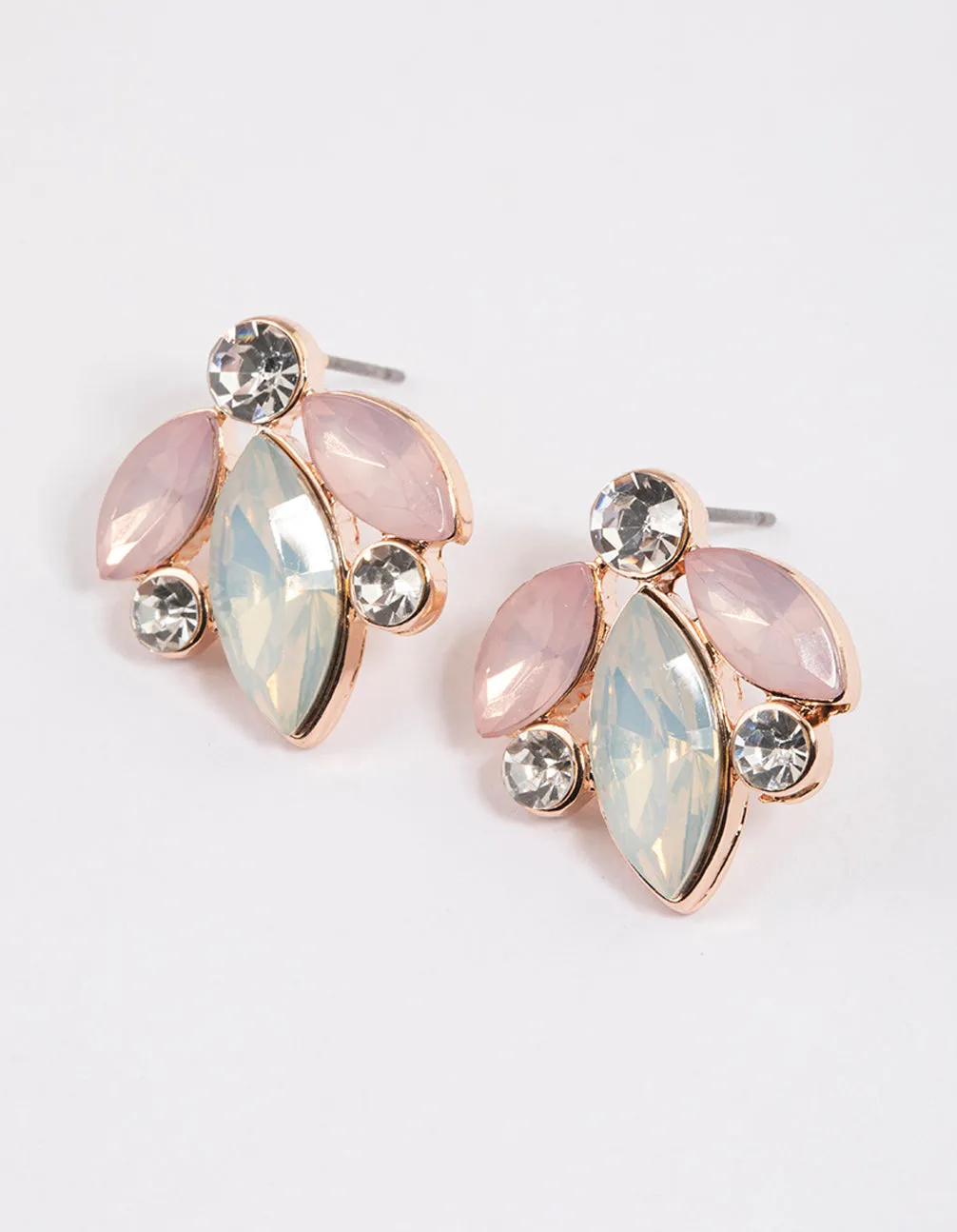 Marquise & Round Cluster Drop Earrings