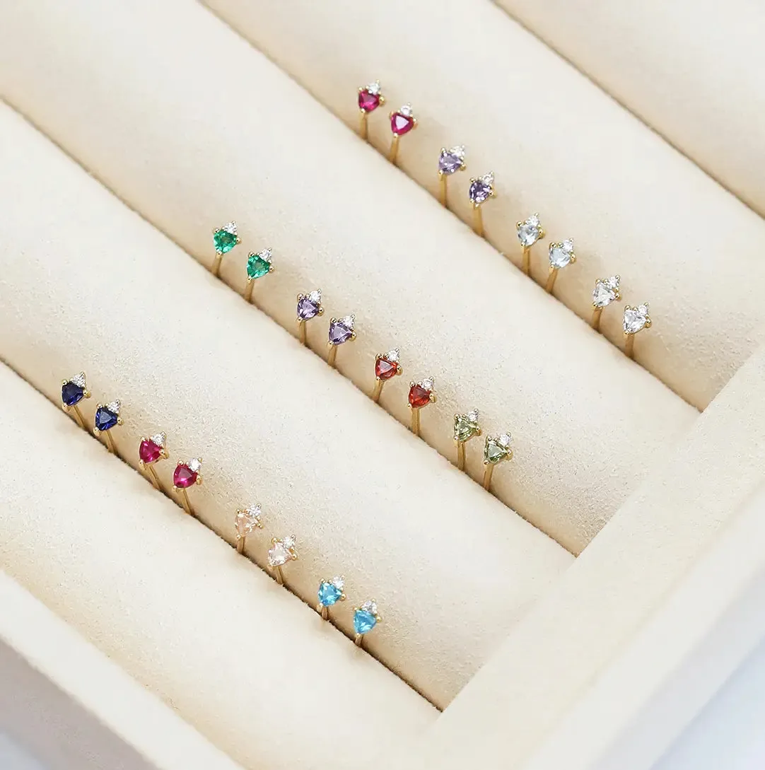 May Emerald Birthstone Studs