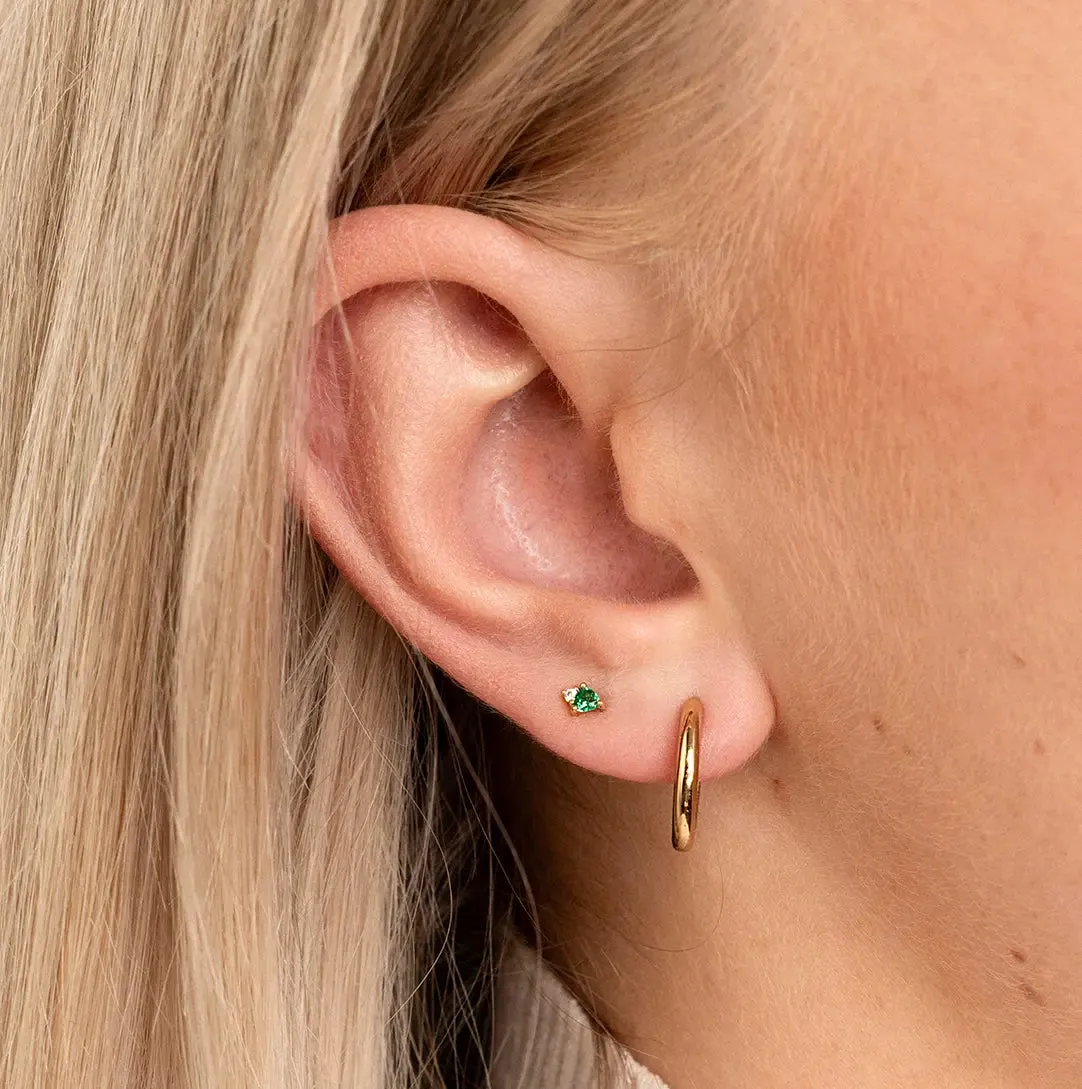 May Emerald Birthstone Studs