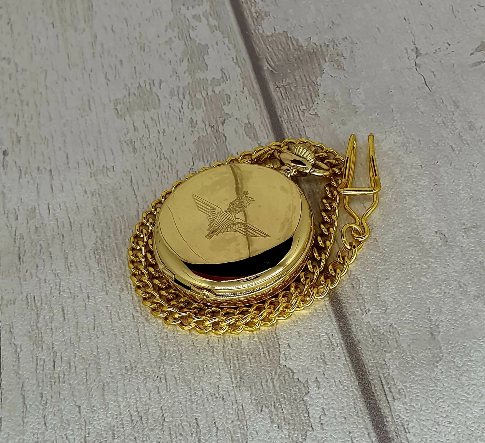 Mechanical Double Half Hunter Gold Plated Pocket Watch