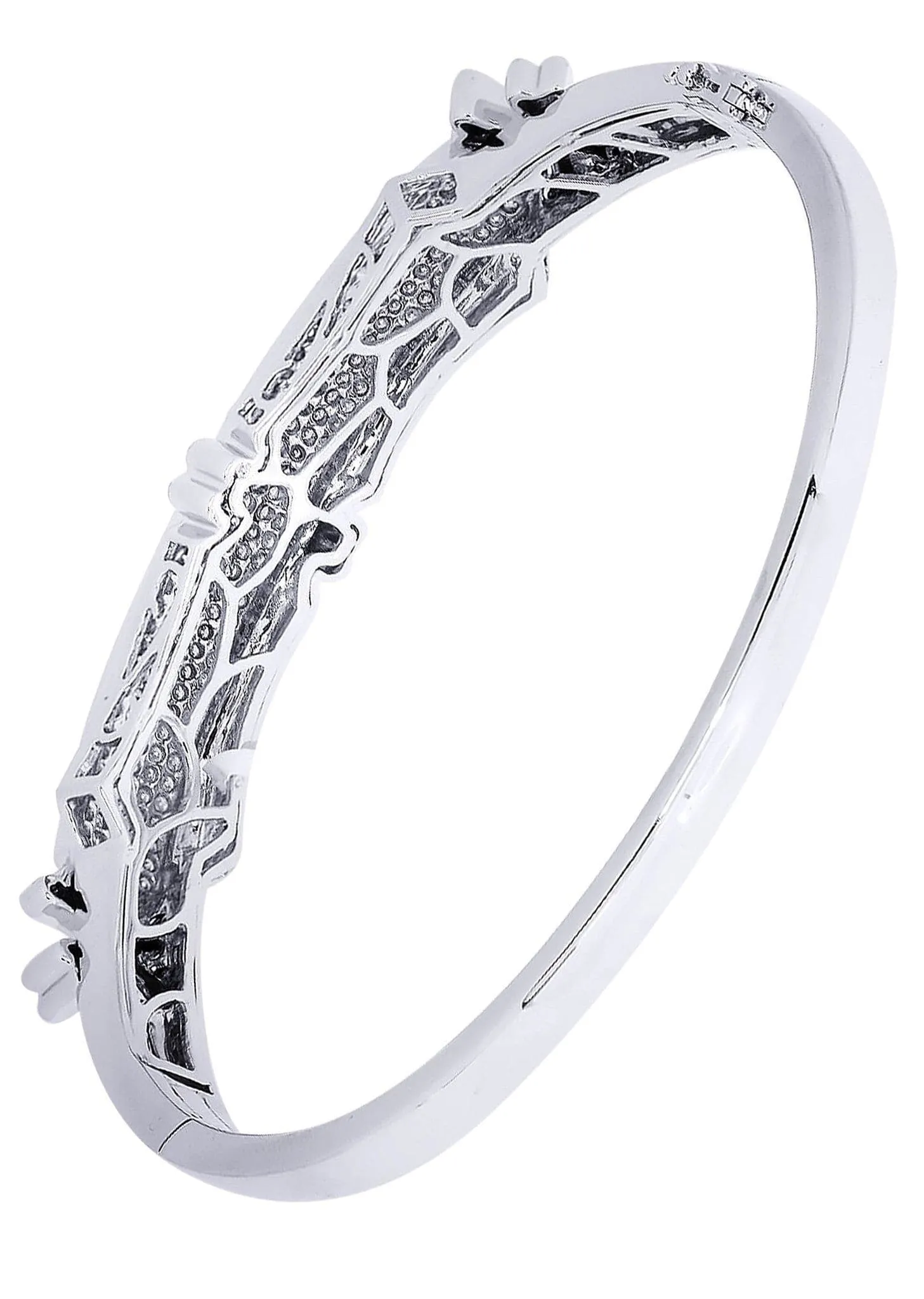 Mens Diamond Bangle White Gold| 1.54 Carats| 33.25 Grams