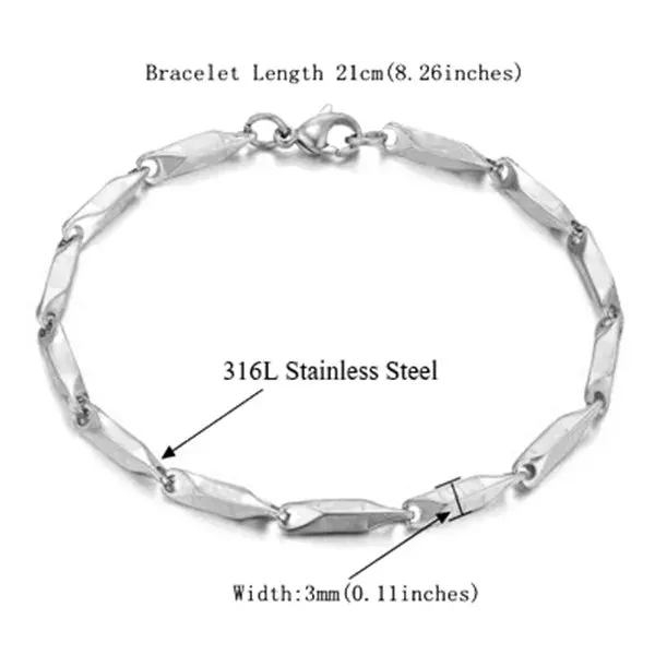 Men's Stainless Steel Cuban Link Bracelet – Stylish & Durable