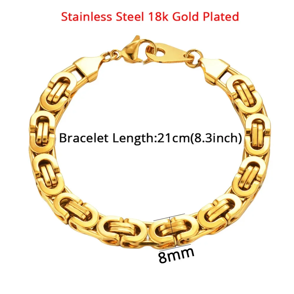 Men's Stainless Steel Cuban Link Bracelet – Stylish & Durable