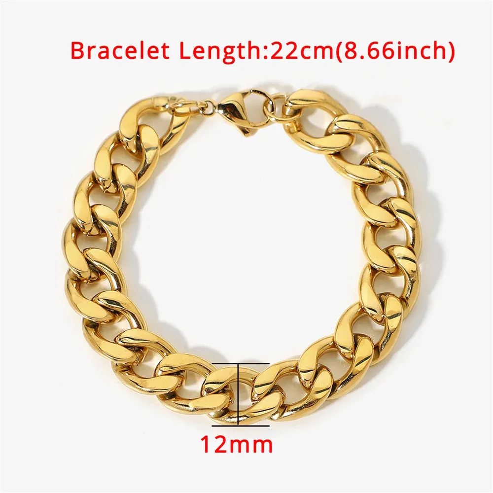 Men's Stainless Steel Cuban Link Bracelet – Stylish & Durable