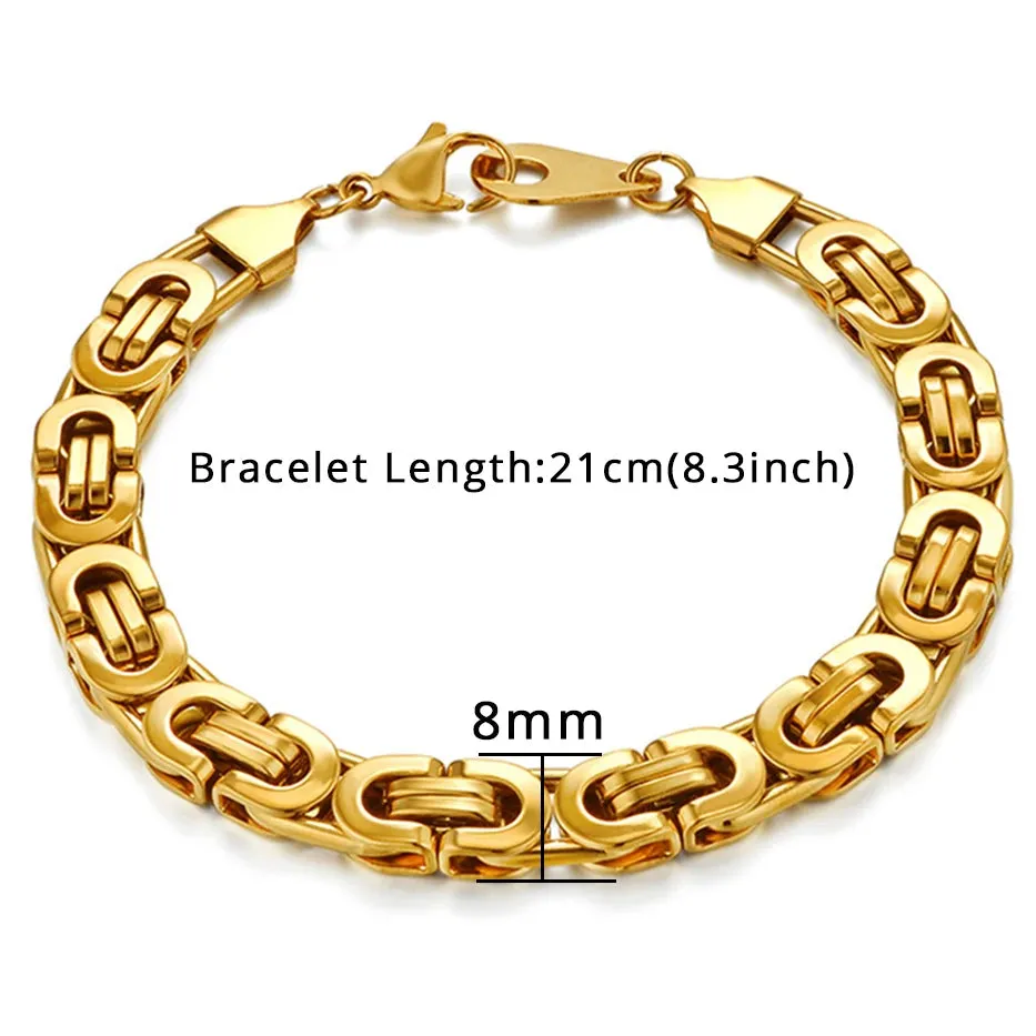 Men's Stainless Steel Cuban Link Bracelet – Stylish & Durable