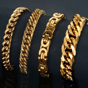 Men's Stainless Steel Cuban Link Bracelet – Stylish & Durable