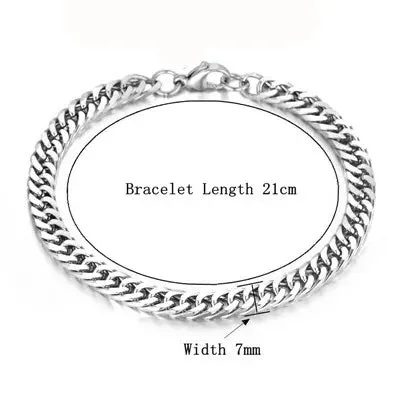 Men's Stainless Steel Cuban Link Bracelet – Stylish & Durable